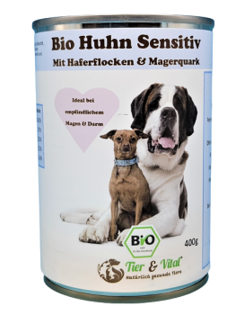 Bio Hundefutter - Huhn Sensitiv mit Haferflocken