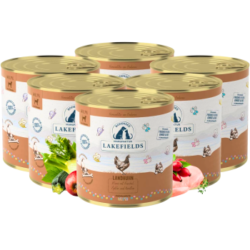 Alles fr gesunde und vitale Vierbeiner | Lakefields Welpenfutter Huhn   Premium Nassfutter fr Welpen | Getreidefrei & leicht verdaulich