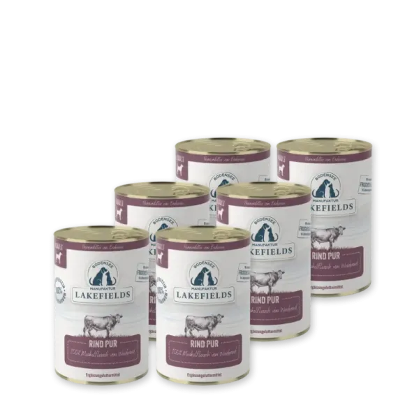 Reinfleisch - 100 % Muskelfleisch vom Weiderind 6x400g