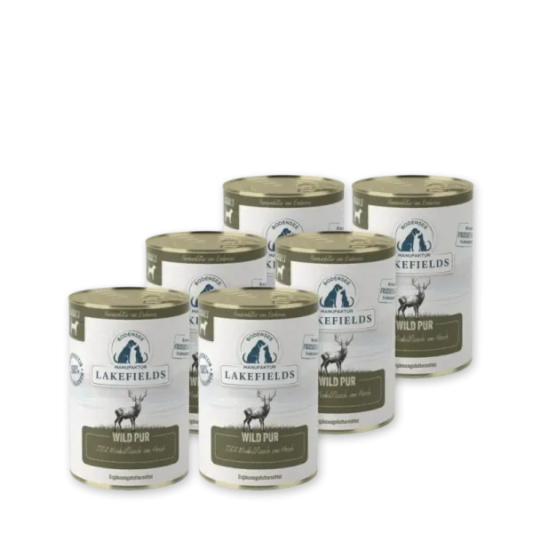 Reinfleisch - Wild 100 % Muskelfleisch vom Hirsch 6x400g